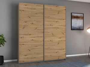 Mobistoxx Kledingkast AYOSO 2 schuifdeuren 175 cm artisan eik
