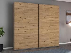 Mobistoxx Kledingkast AYOSO 2 schuifdeuren 218 cm artisan eik
