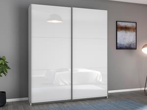 Mobistoxx Kledingkast AYOSO 2 schuifdeuren 175 cm hoogglans wit