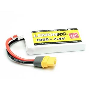 LemonRC LiPo accupack 7.4 V 1000 mAh Aantal cellen: 2 35 C Softcase XT60