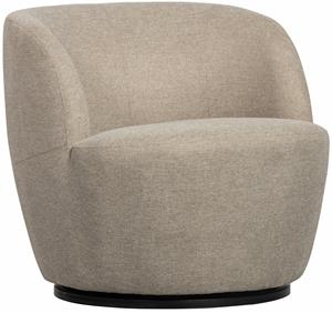 Woood Serra Draaifauteuil - Polyester - Zand - 75x70x69