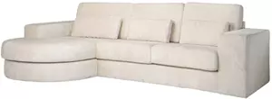 Hoekbank Felix lounge links rond + 2,5 zits - white chenille