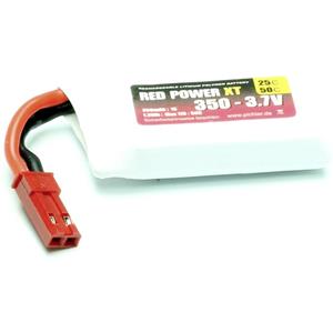 LiPo accupack 3.7 V 350 mAh 25 C Softcase JST, BEC