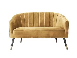 Leitmotiv  Sofa Royal velvet ochre yellow