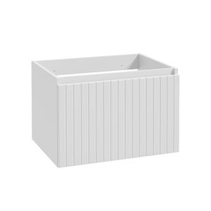 Fontana Versus onderkast 60cm met 1 softclose lade en ribbelfront mat wit
