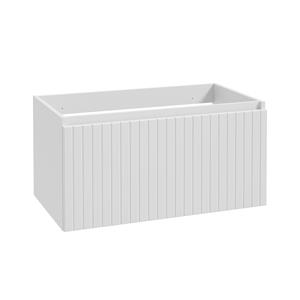 Fontana Versus onderkast 80cm met 1 softclose lade en ribbelfront mat wit