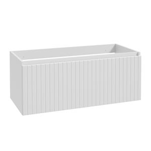 Fontana Versus onderkast 100cm met 1 softclose lade en ribbelfront mat wit