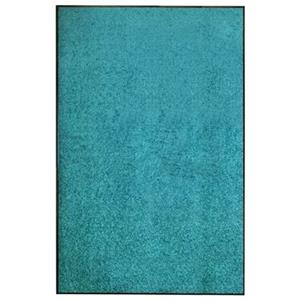 VidaXL Deurmat wasbaar 120x180 cm cyaan