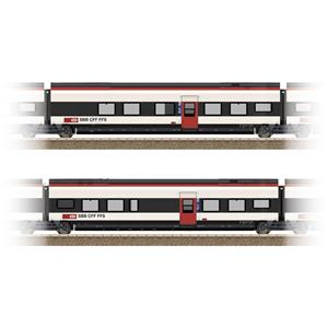 Trix 23281 H0 uitbreidingsset 1 voor de Giruno van de SBB B(B11) 2e klas en C(B10) 2e klas