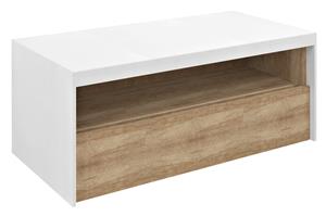 Sapho Viera wastafelonderkast eiken/mat wit 100x50x44cm