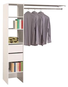 Young Furniture Open kledingkast Duo 187 cm hoog - Wit