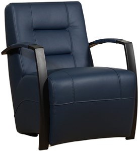 ShopX Leren fauteuil magnificent 264 blauw, blauw leer, blauwe stoel