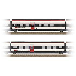 Trix 23282 H0 uitbreidingsset 2 voor de Giruno van de SBB D(B9) 2e klas en E(B8) 2e klas