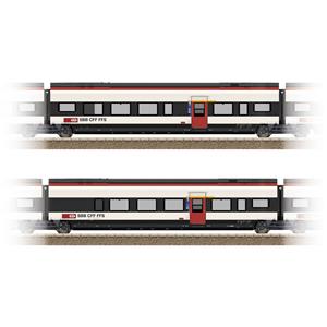 Trix 23283 H0 uitbreidingsset 3 voor de Giruno van de SBB J(A4) 1e klas en K(A3) 1e klas