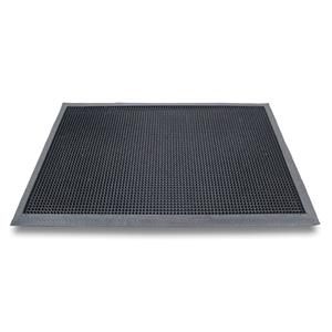 Sorx Rubberen antislip deurmatten/schoonloopmatten zwart 45 x 70 cm rechthoekig -