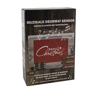 Kerst deurmat onderlegger met muziek/kerstmuziek -