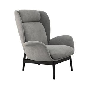 FLEXLUX Oorfauteuil Padova Stijl & comfort, organische vorm, geïntegreerde lendesteun, eikenhouten voet