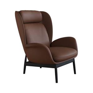 FLEXLUX Oorfauteuil Padova Stijl & comfort, organische vorm, geïntegreerde lendensteun, zwarte voet