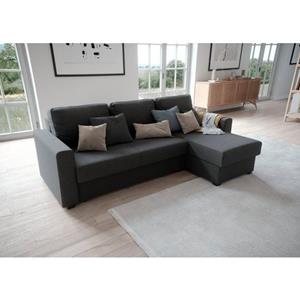 ATLANTIC home collection Ecksofa, Bettfunktion und Bettkasten, Recamiere links oder rechts montierbar