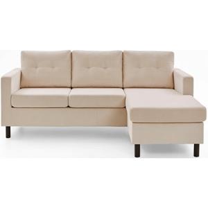 ATLANTIC home collection Ecksofa, Ecksofa, frei im Raum stellbar und Recamiere beidseitig montierbar