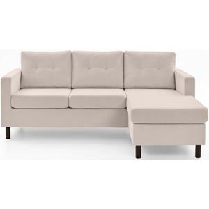 ATLANTIC home collection Ecksofa, Ecksofa, frei im Raum stellbar und Recamiere beidseitig montierbar