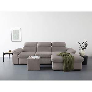 COTTA Ecksofa "Lola", (Set, mit Hocker), mit Hocker & Kopfteilfunktion, wahlw. Bett- und Armteilfunktion