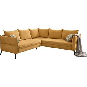 Jockenhöfer Gruppe Ecksofa "Jesolo", Wellenfederung für einen angenehmen Sitzkomfort, elegant leichte Optik