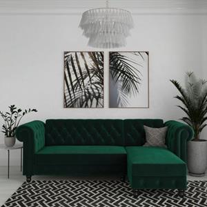 Dorel Home Ecksofa Felix, mit Bett-Funktion, Recamiere beidseitig montierbar, Sitzhöhe 46 cm
