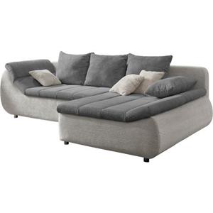INOSIGN Hoekbank Imola elegant en comfortabel, actuele stiksels in de zitting, L-vorm