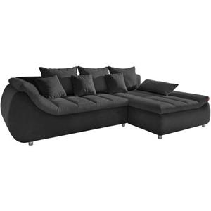 INOSIGN Hoekbank Imola elegant en comfortabel, actuele stiksels in de zitting, L-vorm