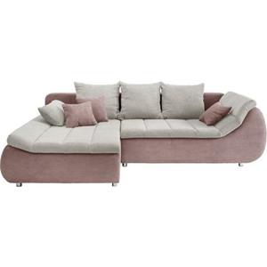 INOSIGN Hoekbank Imola elegant en comfortabel, actuele stiksels in de zitting, L-vorm