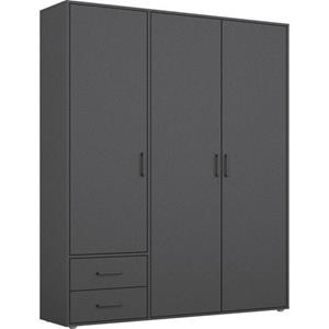 rauch Drehtürenschrank "Voyager", mit modernen Griffen in Graumetallic, inkl. Außenschubkästen