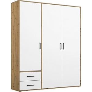 rauch Draaideurkast Kledingkast kast garderobe linnenkast VOYAGER moderne grepen in grijs metallic met buitenlades made in germany