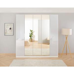 rauch Draaideurkast Kleiderschrank Schrank Garderobe KOLUNA mit Glastüren und Spiegel inclusief 2 binnenladen en extra legplanken made in germany
