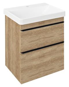 Sapho Sitia wastafelonderkast 56x70x44cm eiken