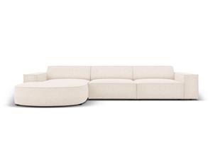 Micadoni Home 4-zitshoekbank Jodie links chenille afgerond | 
