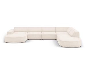 Micadoni Home 7-zitshoekbank Jodie rechts chenille afgerond | 
