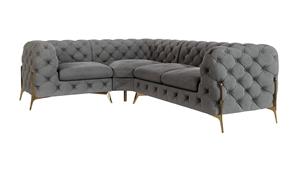ROPEZ 3-zitshoekbank Chelsea links velvet | 