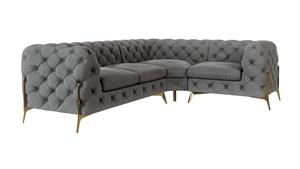 ROPEZ 3-zitshoekbank Chelsea rechts velvet | 