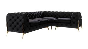 ROPEZ 3-zitshoekbank Chelsea rechts velvet | 