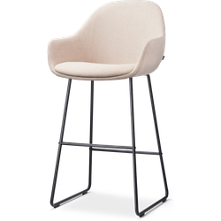 Nolon Nino-Mae barkruk beige - zwart onderstel - 75 cm
