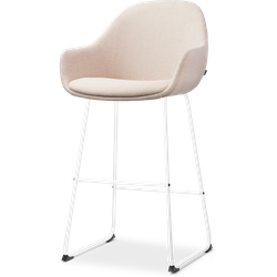 Nolon Nino-Mae barkruk beige - wit onderstel - 75 cm