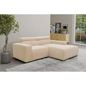 DOMO collection Ecksofa "Brandon", Mit Kopfteilverstellung, auch in Leder und Cord