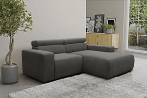 DOMO collection Ecksofa "Brandon", Mit Kopfteilverstellung, auch in Leder und Cord