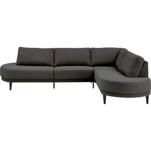 ATLANTIC home collection Ecksofa, wahlweise in beige, mit Wellenunterfederung, rechts/links montierbar