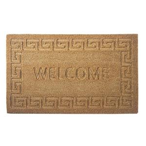 Items Deurmat/droogloopmat kokosvezel welcome Grieks motief 75 x 45 cm -