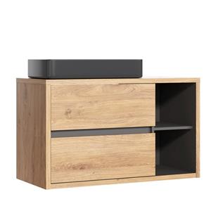 Comad Devon 823 FSC onderkast 100cm eiken/antraciet