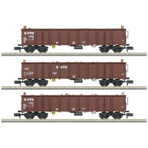 MiniTrix 18288 N set van 3 hoogbordewagons Eanos van de VTG, MHI