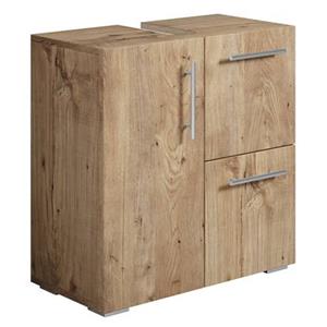 Badplaats Wastafel Onderkast Mars 60 x cm x 60 cm - Kastanje Eiken - Badkamerkast – Staand Wastafelmeubel