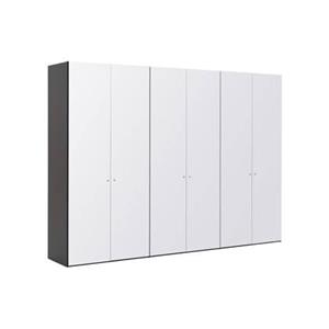 Goossens Kledingkast Easy Storage Ddk, Kledingkast 304 cm breed, 220 cm hoog, 6x glas draaideur